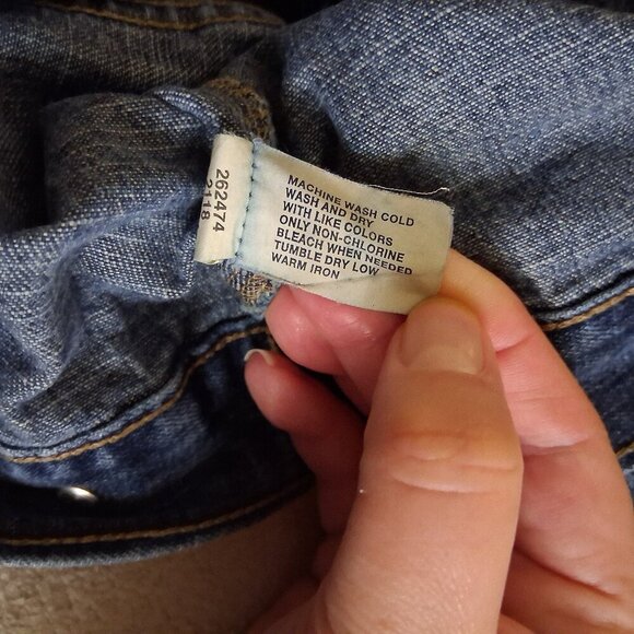 GAP Kids Vintage Girl's Size 8 Medium Wash Button Up Denim Jean Jacket - Picture 6 of 8